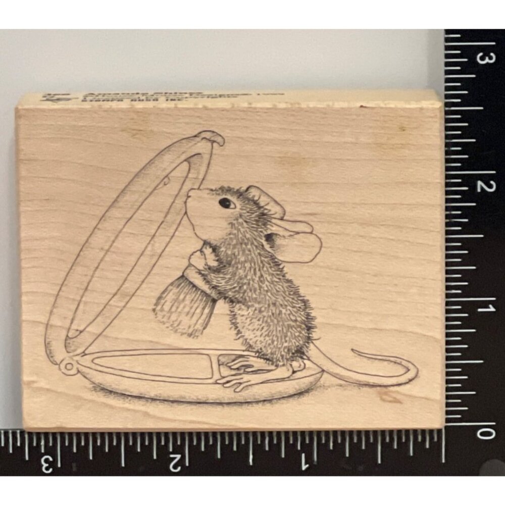 NEW 1999 House-Mouse Designs Rubber Stamp Amanda Shines 366G Stampa Rosa Beauty